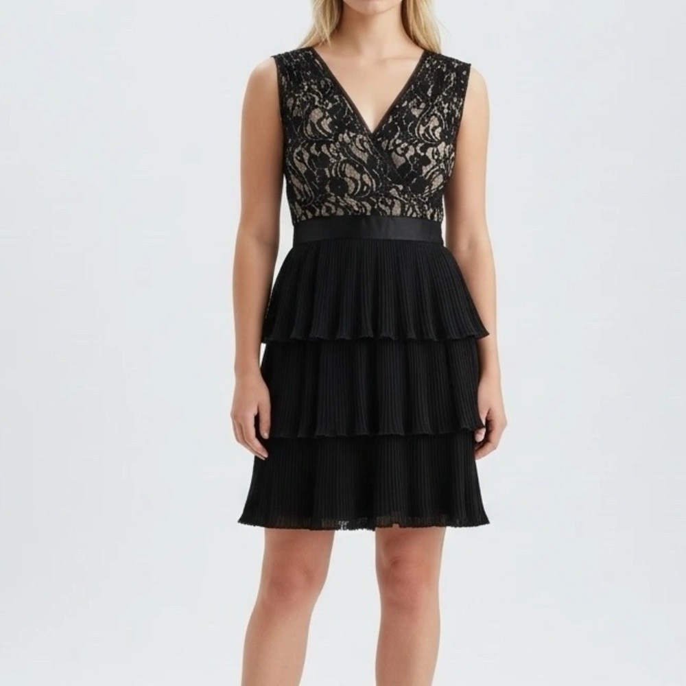 Max and Cleo Black Lace Cocktail Dress